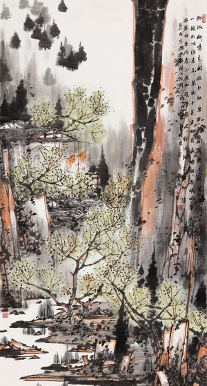 中式国画山水画-ID:324376119