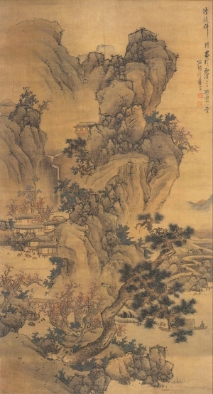 中式国画山水画-ID:5979124