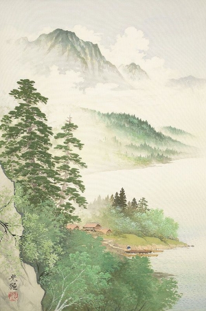 中式国画山水画-ID:184880976
