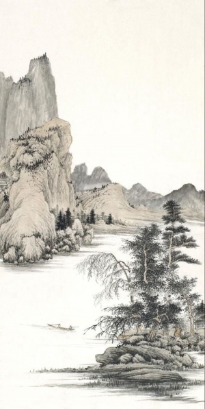 中式国画山水画-ID:5979145