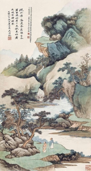 中式国画山水画-ID:497849094