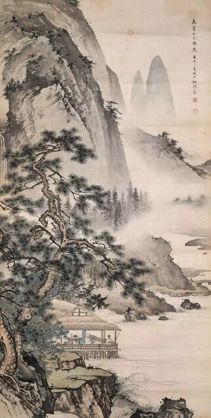 中式国画山水画-ID:5979170