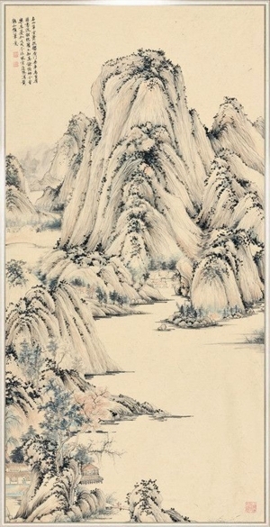 中式国画山水画-ID:5979173