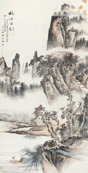 中式国画山水画-ID:5979181