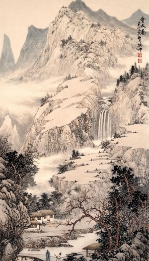 中式国画山水画-ID:5979186