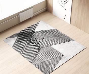 现代抽象地毯3D模型