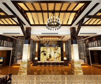 New Chinese Style Lobby Hall-ID:566550024