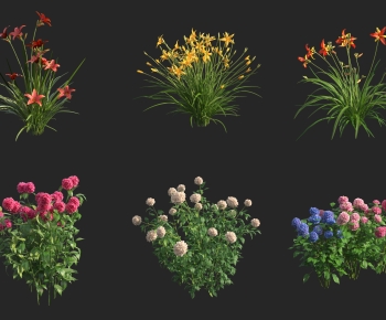 Modern Flowers And Grass-ID:254309899