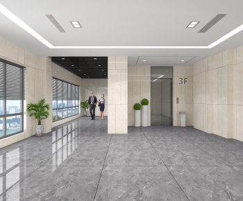 Modern Office Elevator Hall-ID:219227082