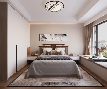 New Chinese Style Bedroom-ID:450742014