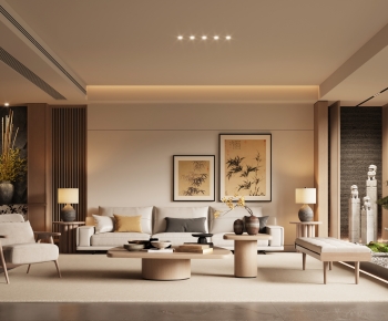 New Chinese Style A Living Room-ID:822776084