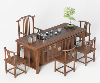 New Chinese Style Tea Tables And Chairs-ID:777539979
