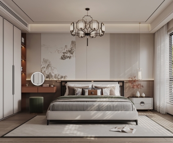 New Chinese Style Bedroom-ID:995874884