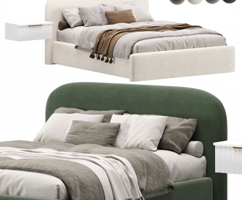 Modern Double Bed-ID:655739386