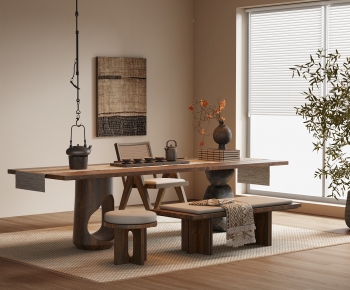 Wabi-sabi Style Tea Tables And Chairs-ID:238558059