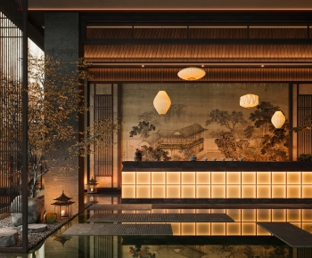 New Chinese Style Teahouse Tea House-ID:377346044