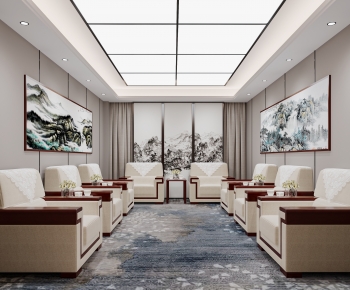 New Chinese Style Office Living Room-ID:853516103