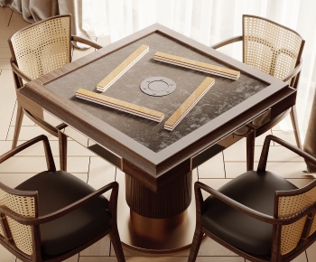 Wabi-sabi Style Mahjong Tables And Chairs-ID:671823984