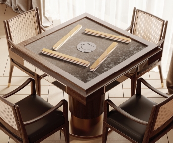 Wabi-sabi Style Mahjong Tables And Chairs-ID:308579921