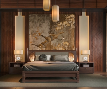 New Chinese Style Bedroom-ID:829633001
