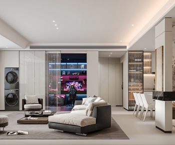Modern A Living Room-ID:405606035