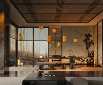 New Chinese Style Teahouse Tea House-ID:144468071