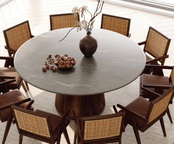 Wabi-sabi Style Dining Table And Chairs-ID:217809754