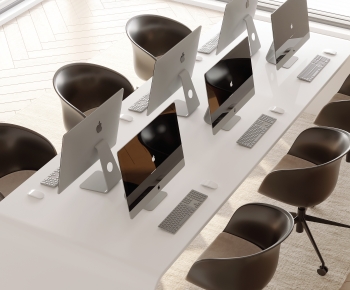 Modern Office Desk And Chair-ID:460062036