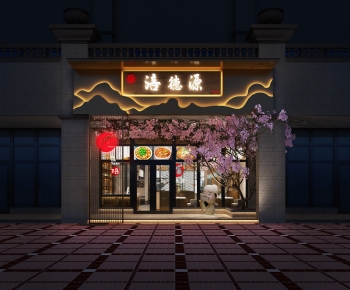 New Chinese Style Facade Element-ID:521056894