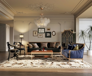 French Style A Living Room-ID:805951124
