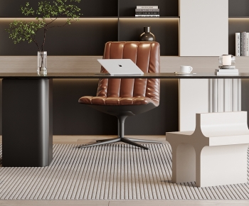 Modern Computer Desk And Chair-ID:204715015