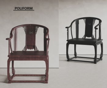 Poliform中式休闲椅 圈椅-ID:998929021
