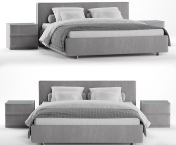 Modern Double Bed-ID:408102998