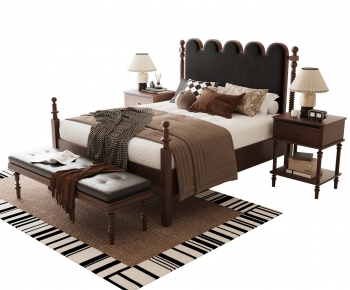 American Style Double Bed-ID:558286912