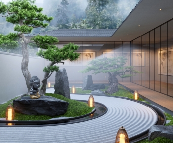 New Chinese Style Courtyard/landscape-ID:716960915