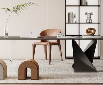 Modern Computer Desk And Chair-ID:213494065