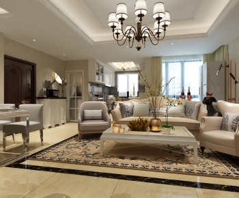 Simple European Style A Living Room-ID:886800056