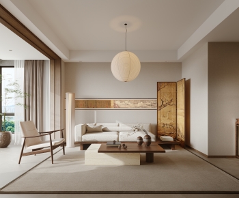 New Chinese Style A Living Room-ID:845186957