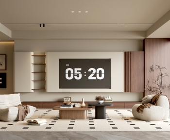 Wabi-sabi Style A Living Room-ID:454271088