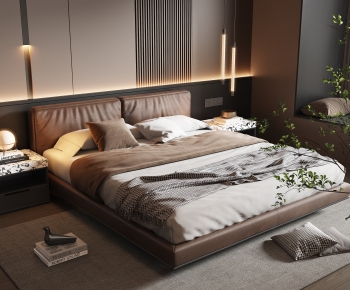 Modern Double Bed-ID:974920031