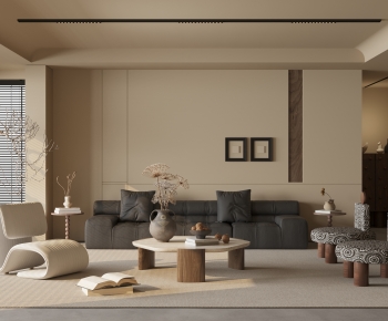 Wabi-sabi Style A Living Room-ID:675241957