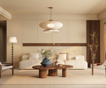 Wabi-sabi Style A Living Room-ID:660604952
