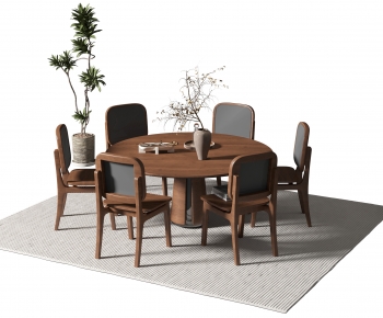 Wabi-sabi Style Dining Table And Chairs-ID:299694064