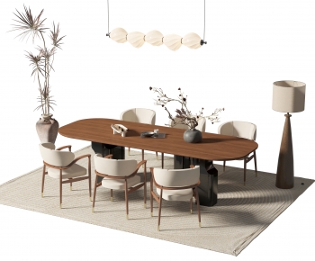 Wabi-sabi Style Dining Table And Chairs-ID:812840534