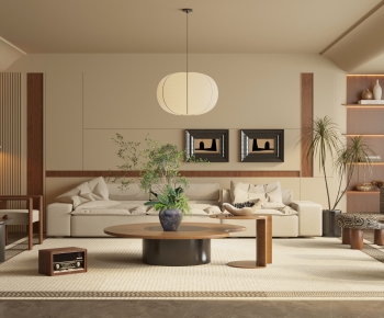 Wabi-sabi Style A Living Room-ID:461637972