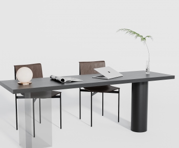 Modern Computer Desk And Chair-ID:667409914
