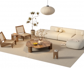 Wabi-sabi Style Corner Sofa-ID:134769928