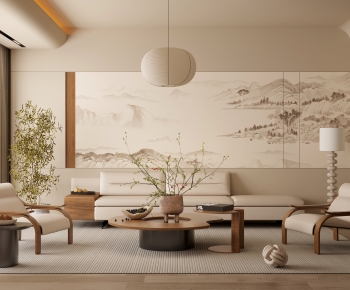 Wabi-sabi Style A Living Room-ID:258281955