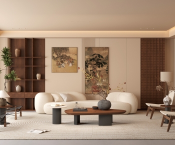Wabi-sabi Style A Living Room-ID:164489037