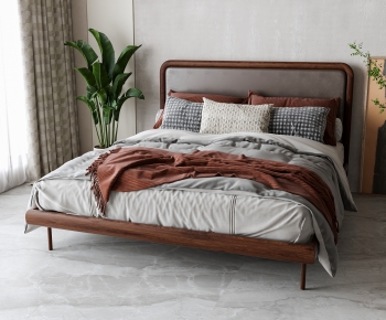 Nordic Style Double Bed-ID:196141963